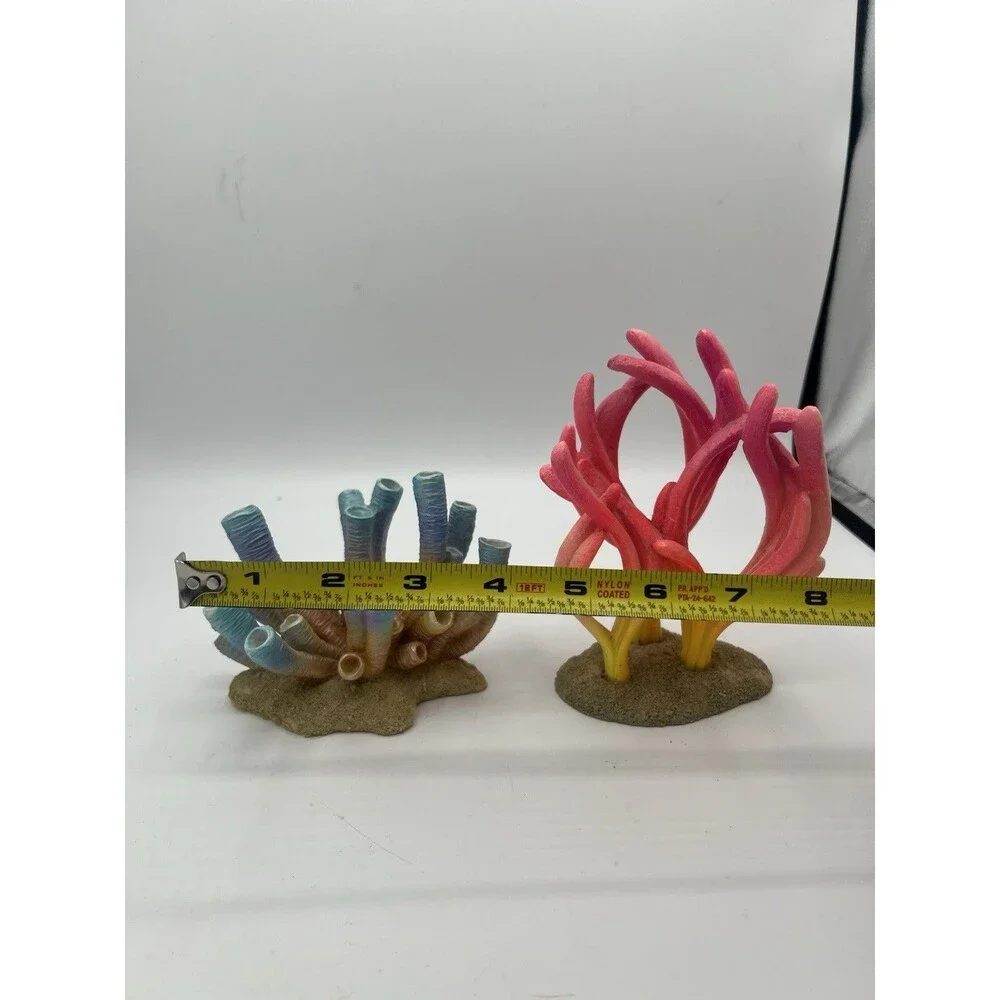 Aquarium Coral Decor Bundle Lot 2 Fish Tank Ornaments Resin Reef Decorations